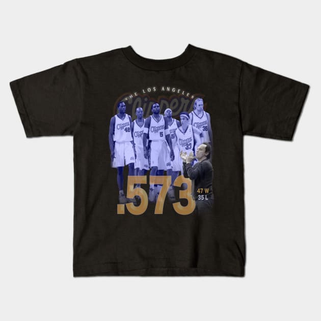 Vintage LA Clippers Kids T-Shirt by dsuss